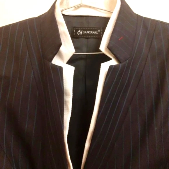 Striped Navy Blazer - Picture 2 of 2